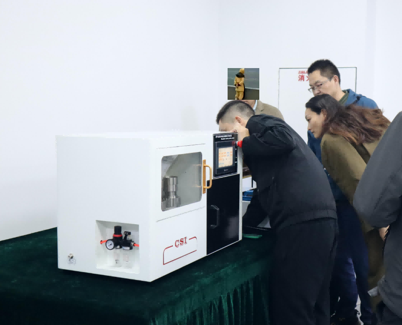 透气包装材料微生物屏障分等测试仪—湖南XX检测技术有限公司到访上海程斯考察设备